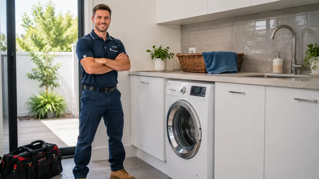 Completed washing machine repair service in Sydney