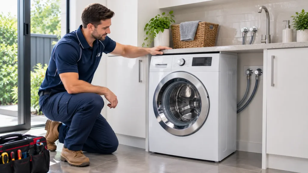 Professional washing machine installation in Sydney