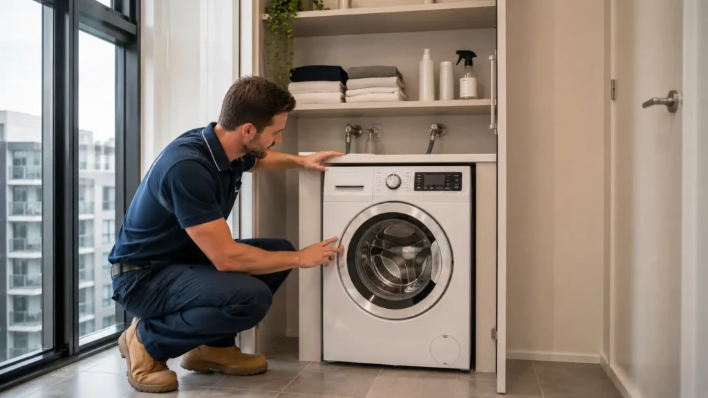 Washing machine installation in Sydney apartment